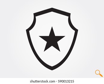 star, shield, badge, vector illustration eps10