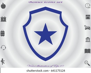 star, shield, badge, vector illustration eps10