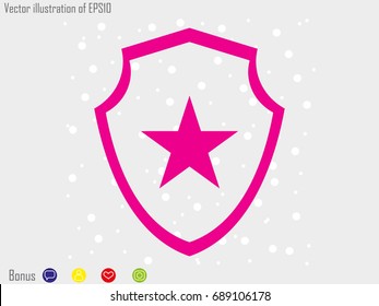star, shield, badge, vector illustration eps10