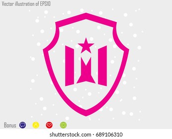 star, shield, badge, vector illustration eps10
