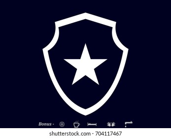 star, shield, badge, vector illustration eps10
