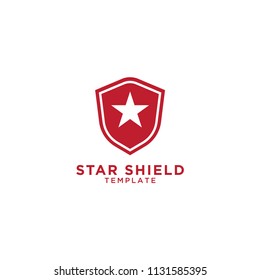 Star shield graphic design template