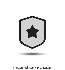 Star Shield Icon design template, Vector Illustration