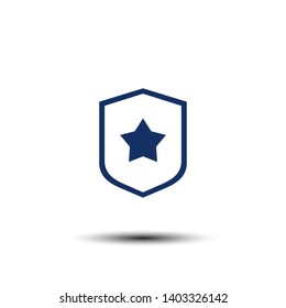 Star Shield Icon design template, Vector Illustration