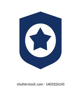 Star Shield Icon design template, Vector Illustration