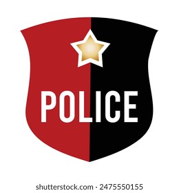 Star Shield Icon Vector Illustration 
 Vector. Police badge icon. Eps10.