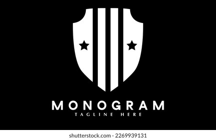 Logotipo del protector estelar vector monograma abstracto