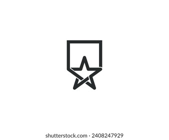 Símbolo del símbolo del símbolo del concepto del logotipo del Escudo estrella Diseño del elemento. Guardian, Protección, Logotipo de seguridad. Plantilla de ilustración de vector