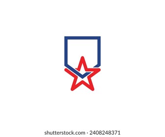 Icono de símbolo del logotipo del Escudo de estrella Icono de signo de elemento Diseño. Guardian, Protección, Logotipo de seguridad. Plantilla de ilustración de vector