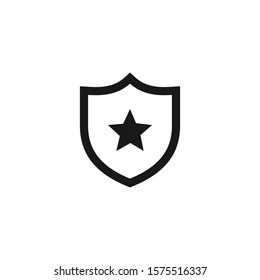 Star Shield logo design template icon vector illustration