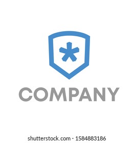 star shield logo icon design template sign