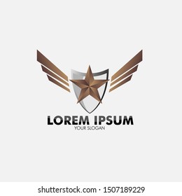 star and shield logo icon for security and technology company