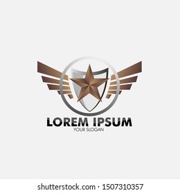 star and shield logo icon for security and technology company