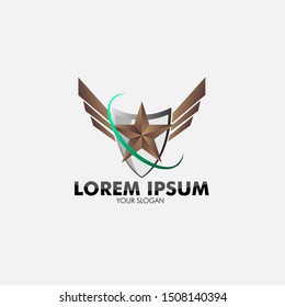 star and shield logo icon for security and technology company