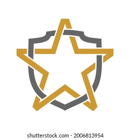Symbolstil für Stern und Schild-Logo