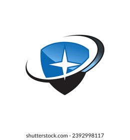 star shield orbit vector logo