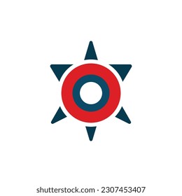 diseño de ilustraciones del logotipo de protección de la forma de protección de la estrella