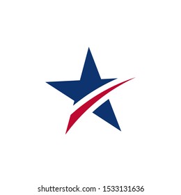 Star Shield Vector Logo Template For Communication Industrial.