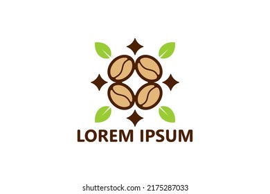 Star shine coffee logo template design vector