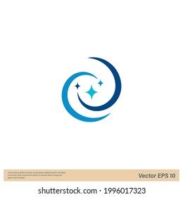star shine icon glowing symbol logo template