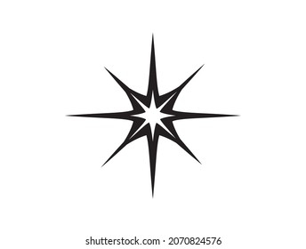 icono de brillo de estrella aislado