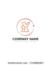 Sternzeichen-Zeichen Typ X Logo-Vorlage, Vektor-Logo für Unternehmen und Firmenidentität 