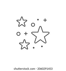 Star shine line outline icon
