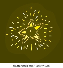  star shining holidays doodle  vector illustration