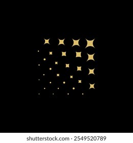 Estrella brillante brillante logotipo chispa de Vector