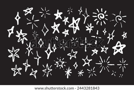 star shiny shine bright flash light blink spark sparkle hand doodle sketch drawn paint decorative art illustration graphic design flare cute line decoration effect surprise party celebrate festival 