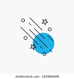 star, shooting star, falling, space, stars Line Icon