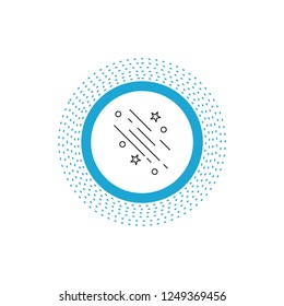 star, shooting star, falling, space, stars Line Icon. Vector isolated illustration