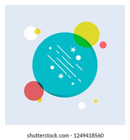 star, shooting star, falling, space, stars White Glyph Icon colorful Circle Background