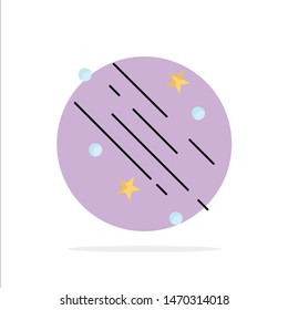 star, shooting star, falling, space, stars Flat Color Icon Vector. Vector Icon Template background