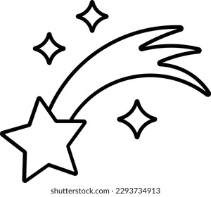 star shooting gold star love shooting star Outline