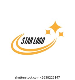 star shooting logo design concept idea