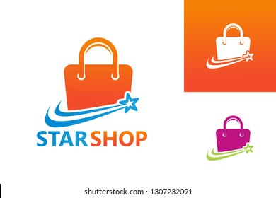 Star Shop Logo Template Design Vector, Emblem, Design Concept, Creative Symbol, Icon