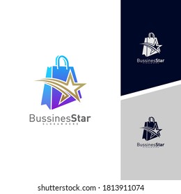 Design-Vektorgrafik des Star-Shop-Logos, Konzept, Kreativsymbol, Symbol