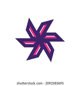 Star Shuriken Logo Template - Vector Illustration