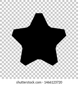 Star sign. Black icon on transparent background. Illustration.