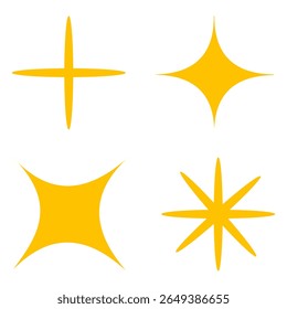 star sign collection. Sparkle vector icons set. 