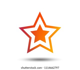 Star sign icon. Favorite button. Navigation symbol. Blurred gradient design element. Vivid graphic flat icon. Vector