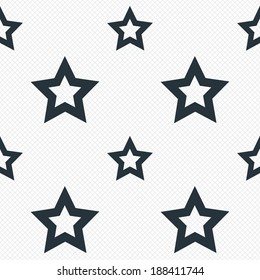 Star sign icon. Favorite button. Navigation symbol. Seamless grid lines texture. Cells repeating pattern. White texture background. Vector