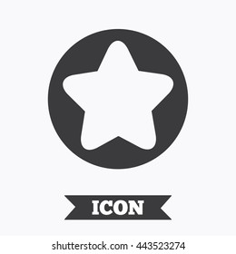 Star sign icon. Favorite button. Navigation symbol. Graphic design element. Flat star symbol on white background. Vector
