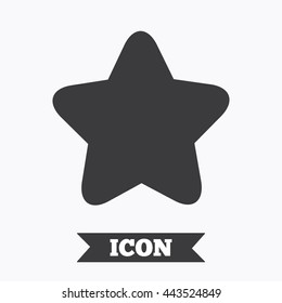 Star sign icon. Favorite button. Navigation symbol. Graphic design element. Flat star symbol on white background. Vector