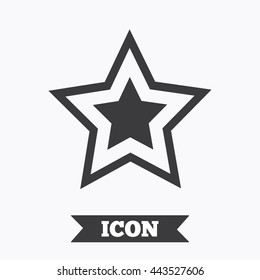 Star sign icon. Favorite button. Navigation symbol. Graphic design element. Flat star symbol on white background. Vector