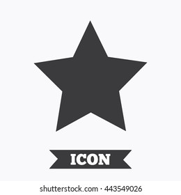 Star sign icon. Favorite button. Navigation symbol. Graphic design element. Flat star symbol on white background. Vector