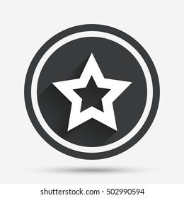 Star sign icon. Favorite button. Navigation.