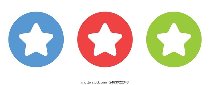 Star sign icon set vector