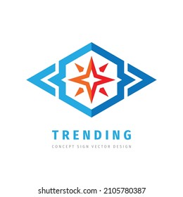 Star sign - vector logo template concept illustration. Spark symbol. Sun icon. Abstract shape. Hot warm insignia. Energy power. Design element. 